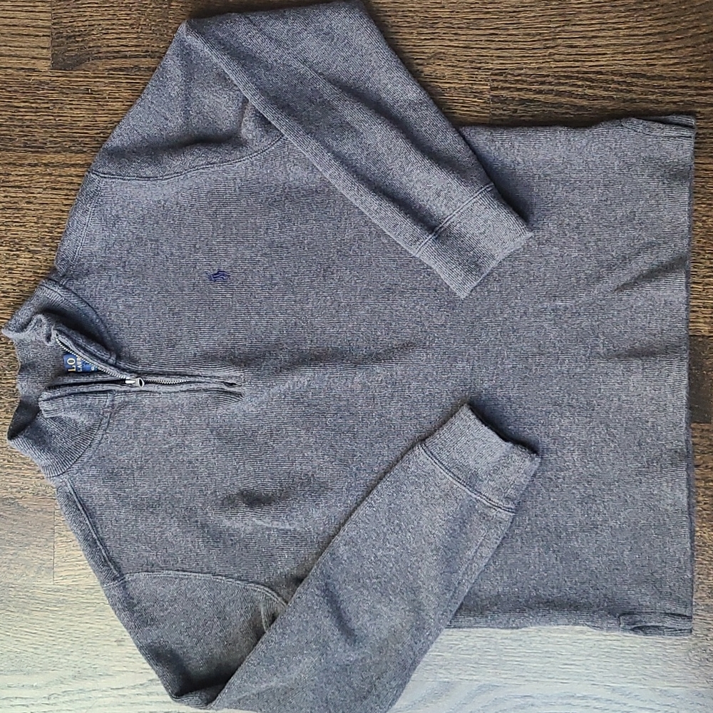 Polo grey half zip, size L